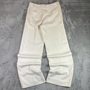 Alexander Wang Cream Wide Leg Trousers Womens Minimalist Dress Luxury 30x32